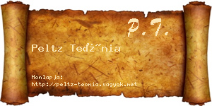Peltz Teónia névjegykártya